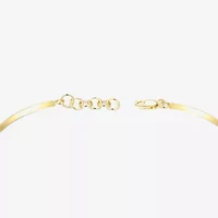 Womens Genuine Purple Amethyst Casted 14K Gold Over Silver Bangle Bracelet