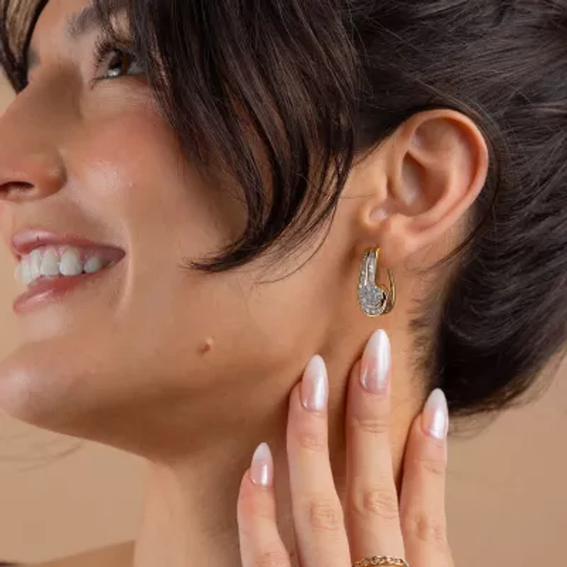 Diamond Blossom (G / Si2) Womens 2 CT. T.W. Lab Grown White Diamond 10K Gold Flower Drop Earrings