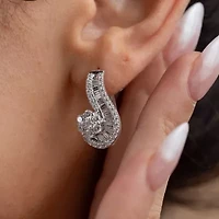Diamond Blossom (G / Si2) Womens 2 CT. T.W. Lab Grown White 10K Gold Drop Earrings