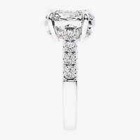 Signature By Modern Bride (G-H / Si1-Si2) Womens 4 3/8 Ct. T.W. Lab Grown White Diamond 14K Gold Oval Side Stone Engagement Ring