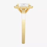 (H-I / Si1-Si2) Womens 1 CT. T.W. Lab Grown White Diamond 10K Gold Marquise Halo Engagement Ring