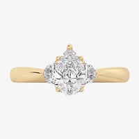 (G-H / Si1-Si2) Womens 1 1/4 CT. T.W. Lab Grown White Diamond 14K Gold Pear Solitaire Engagement Ring