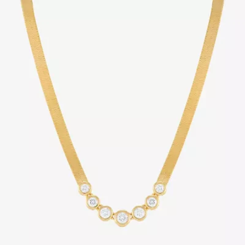(G-H / Si1-Si2) Womens 1/2 CT. T.W. Lab Grown White Diamond 14K Gold Over Silver Sterling Silver 16 Inch Pendant Necklace
