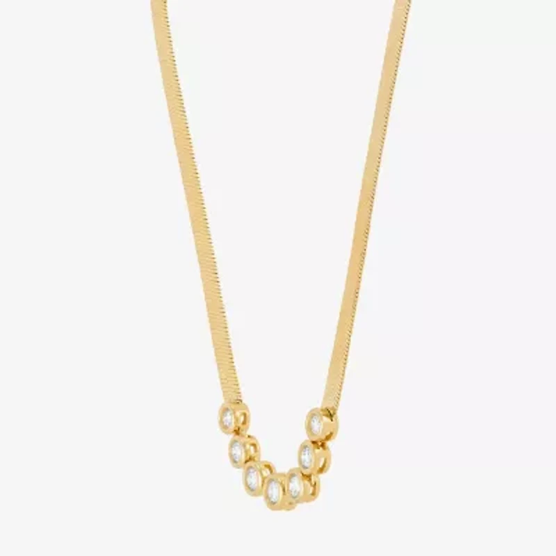(G-H / Si1-Si2) Womens 1/2 CT. T.W. Lab Grown White Diamond 14K Gold Over Silver Sterling Silver 16 Inch Pendant Necklace