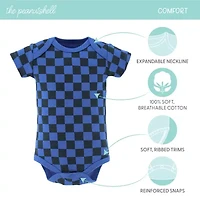 The Peanutshell Dino Truck Baby Boys Round Neck Short Sleeve 4-pc. Bodysuit