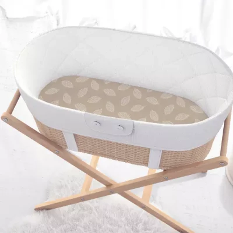 The Peanutshell Safari Neutral 4-pc. Bassinet Sheet
