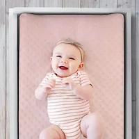 The Peanutshell Blush Daisy 3-pc. Changing Pad Cover