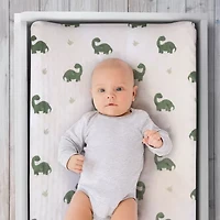 The Peanutshell Green Dino 3-pc. Changing Pad Cover
