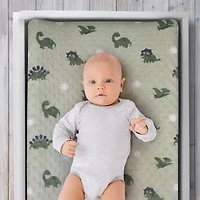 The Peanutshell Green Dino 3-pc. Changing Pad Cover