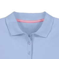 IZOD Little & Big Kid Girls Long Sleeve Regular Fit Stretch Fabric Polo Shirt