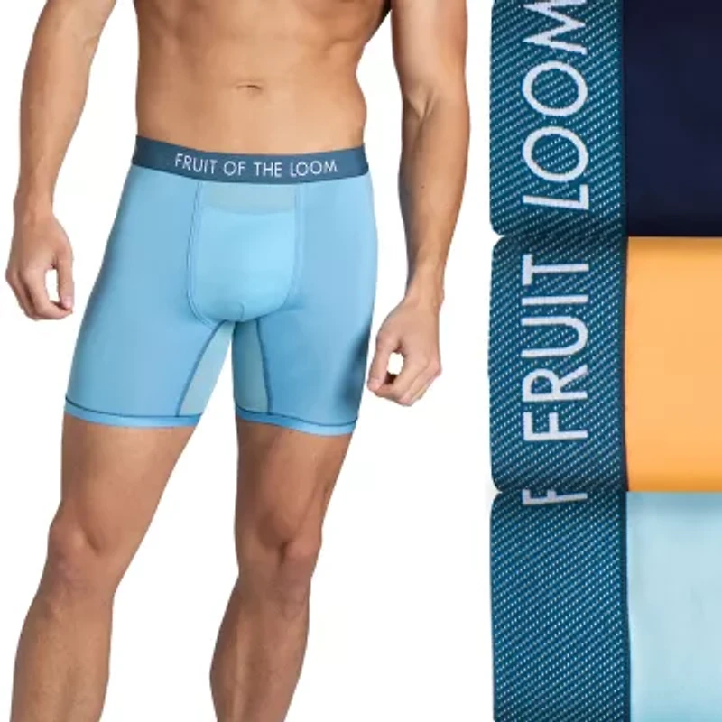 Fruit of the Loom Getaway Mens 3 Pack Boxer Briefs 3gjbbc1