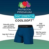 Fruit of the Loom 360 Stretch Coolsoft Mens 4 Pack Boxer Briefs Stc4bb1j