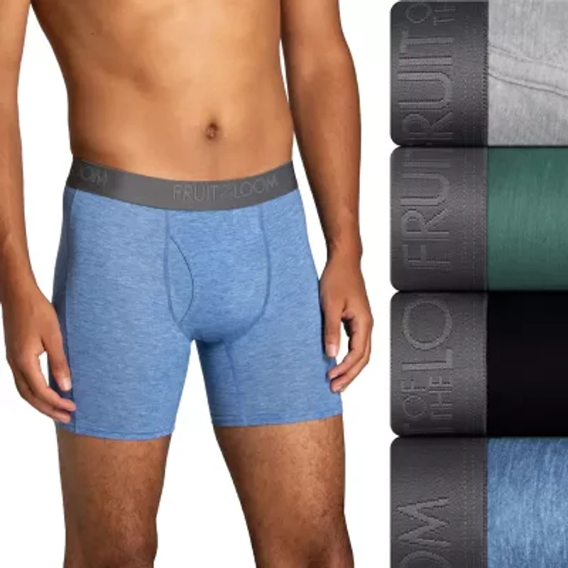 Fruit of the Loom 360 Stretch Coolsoft Mens 4 Pack Boxer Briefs Stc4bb2j