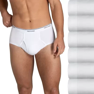 Fruit of the Loom Premium Cotton Mens 6 Pack Briefs Jc6p761