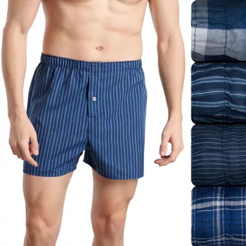 Fruit of the Loom Premium Cotton Mens 4 Pack Boxers Jc4p591