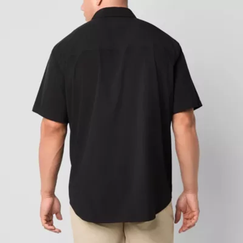 Stylus Mens Short Sleeve Regular Fit Big and Tall Button-Down Shirt
