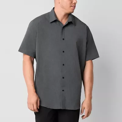 Stylus Mens Short Sleeve Regular Fit Big and Tall Button-Down Shirt