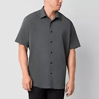 Stylus Mens Short Sleeve Regular Fit Big and Tall Button-Down Shirt