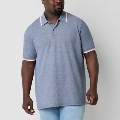 St. John's Bay Essential Oxford Big and Tall Mens Classic Fit Short Sleeve Polo Shirt