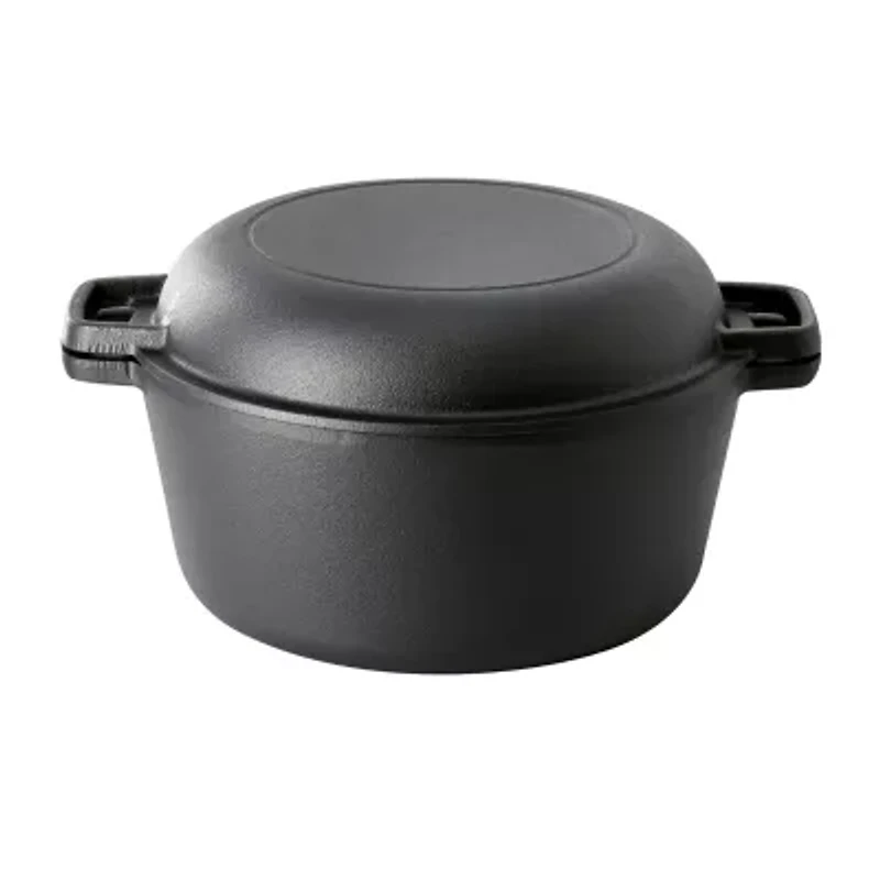MegaChef Cast Iron 2-In-1 Dutch Oven and Skillet