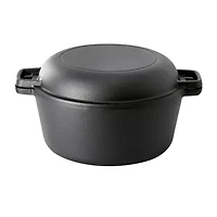 MegaChef Cast Iron 2-In-1 Dutch Oven and Skillet
