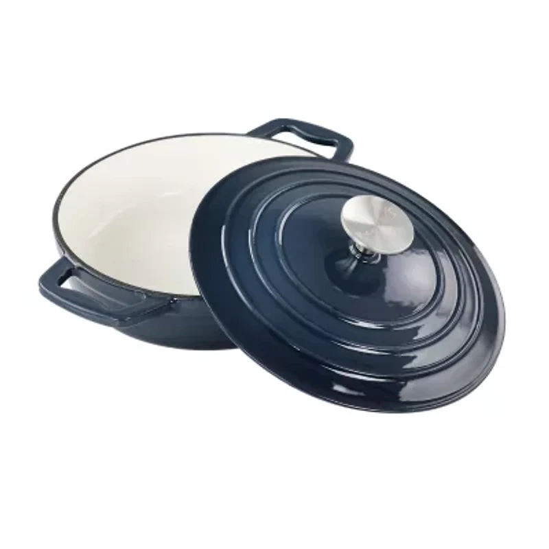 MegaChef Enameled Cast Iron 2-qt. Braising Pan