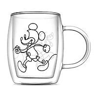 Joyjolt Mickey And Pluto Aroma 2-pc. Mickey and Friends Cappuccino Cup