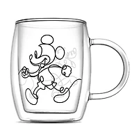 Joyjolt Mickey And Pluto Aroma 2-pc. Mickey and Friends Cappuccino Cup
