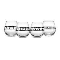 Joyjolt Geo Picnic 4-pc. Drinkware Set