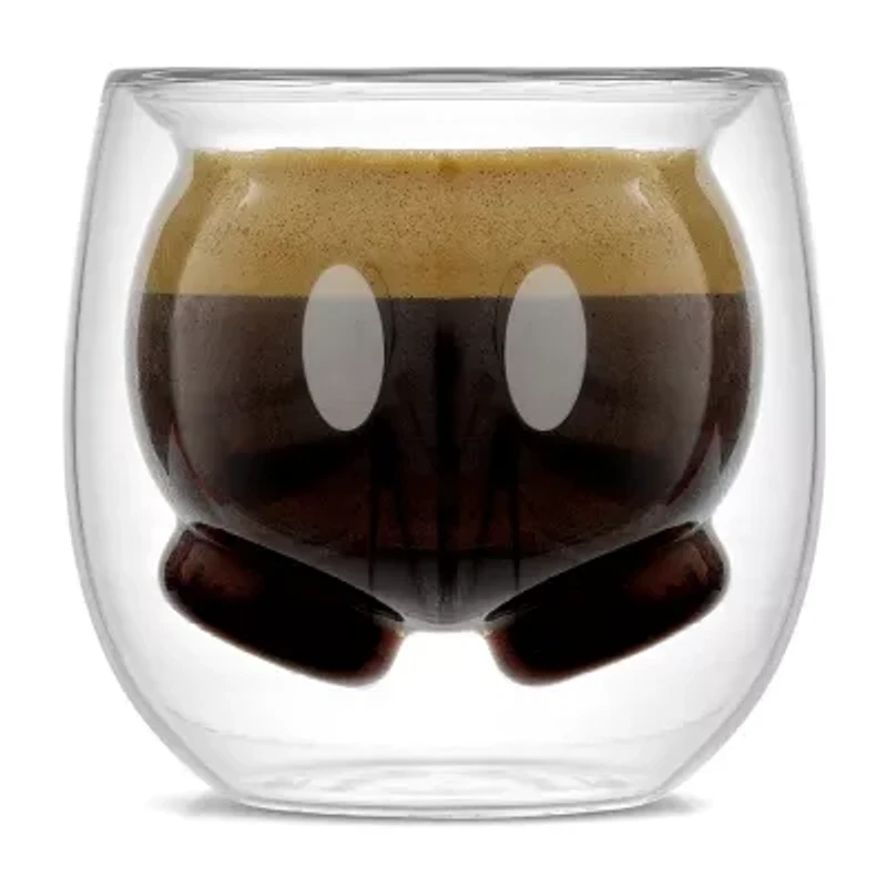 Joyjolt Mickey Pants And Minnie Skirt Double Wall 2-pc. Mickey Mouse Cappuccino Cup