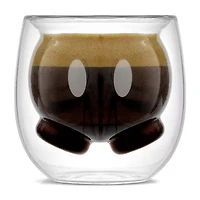 Joyjolt Mickey Pants And Minnie Skirt Double Wall 2-pc. Mickey Mouse Cappuccino Cup