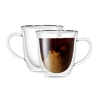 Joyjolt Serene 2-pc. Cappuccino Cup
