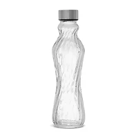 Joyjolt Fluted Glass Spring Water Bottle