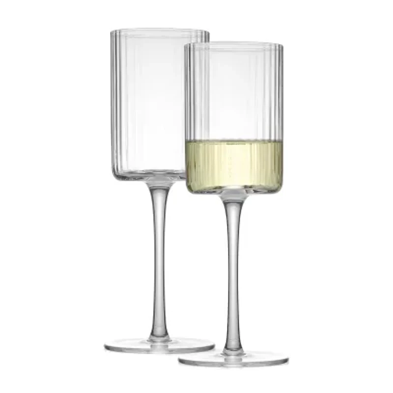 Joyjolt Elle White Wine 2-pc. Wine Glass