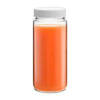 Joyjolt Glass Juice Bottles With Lids (White) 8-pc. Water Bottle