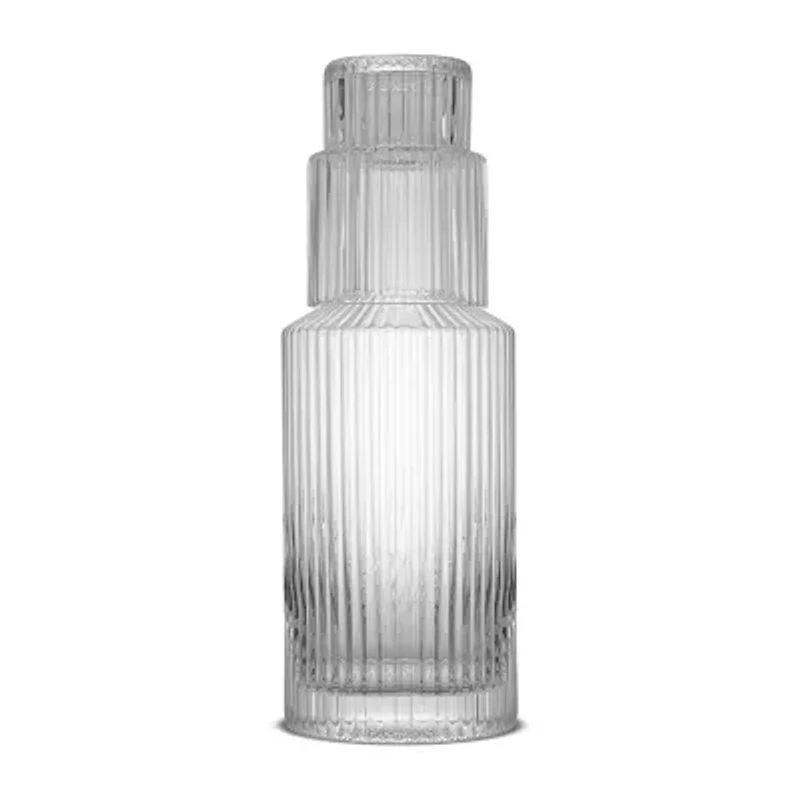 Joyjolt Elle Fluted Bedside 2-pc. Decanter Set