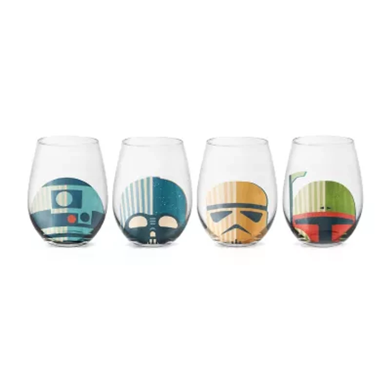 Joyjolt Helmet Hues 4-pc. Drinkware Set