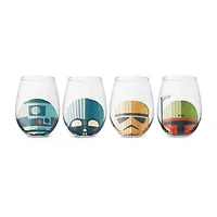 Joyjolt Helmet Hues 4-pc. Drinkware Set