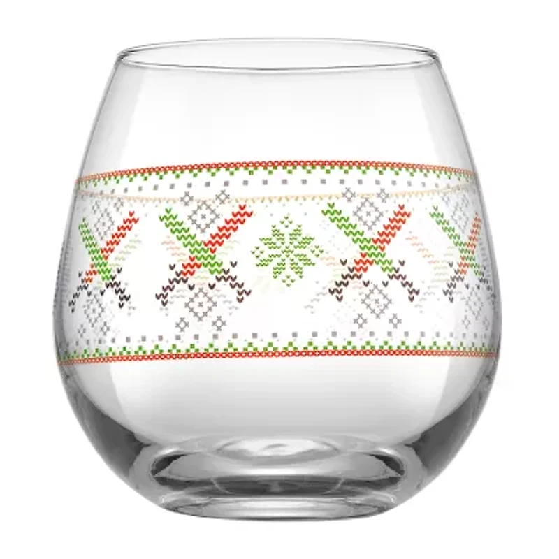Joyjolt Star Wars Ugly Sweater Stemless Glass Drinkware Set