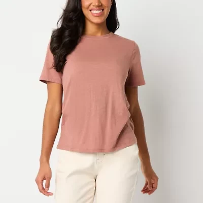 a.n.a Womens Crew Neck Short Sleeve T-Shirt
