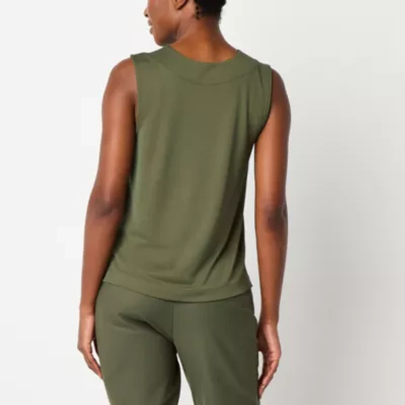 Stylus Womens V Neck Sleeveless Tank Top