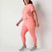 Xersion EverUltra Womens High Rise Quick Dry Plus Cropped Legging