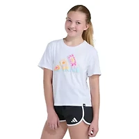 adidas Big Kid Girls Crew Neck Short Sleeve Regular Fit Graphic T-Shirt