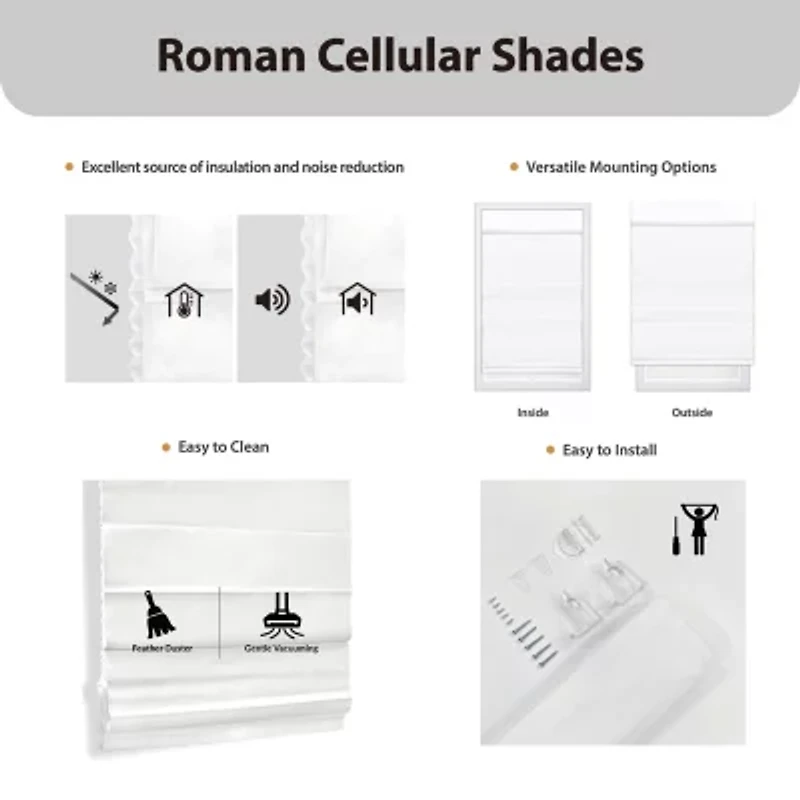 Insulating Energy Saving Cordless Blackout Roman Shade