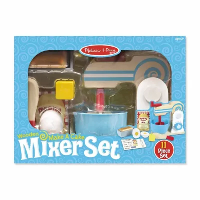 Melissa & Doug Wooden Make-A-Cake Mixer Set