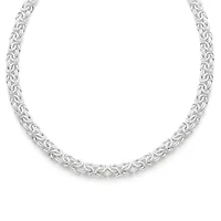 Made in Italy Womens Sterling Silver 20 Inch Byzantine Chain Necklace