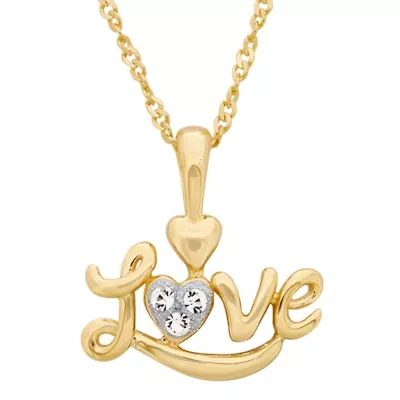 Womens Genuine Multi Color Crystal 14K Rose Gold Over Silver Heart 18 Inch Pendant Necklace
