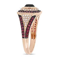 Womens 1 1/4 CT. T.W. Natural Black Diamond 10K Rose Gold Cocktail Ring