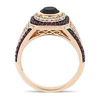 Womens 1 1/4 CT. T.W. Natural Black Diamond 10K Rose Gold Cocktail Ring