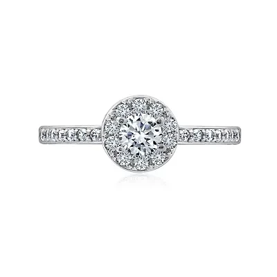 DiamonArt® Womens 5/8 CT. T.W. White Cubic Zirconia Sterling Silver Promise Ring